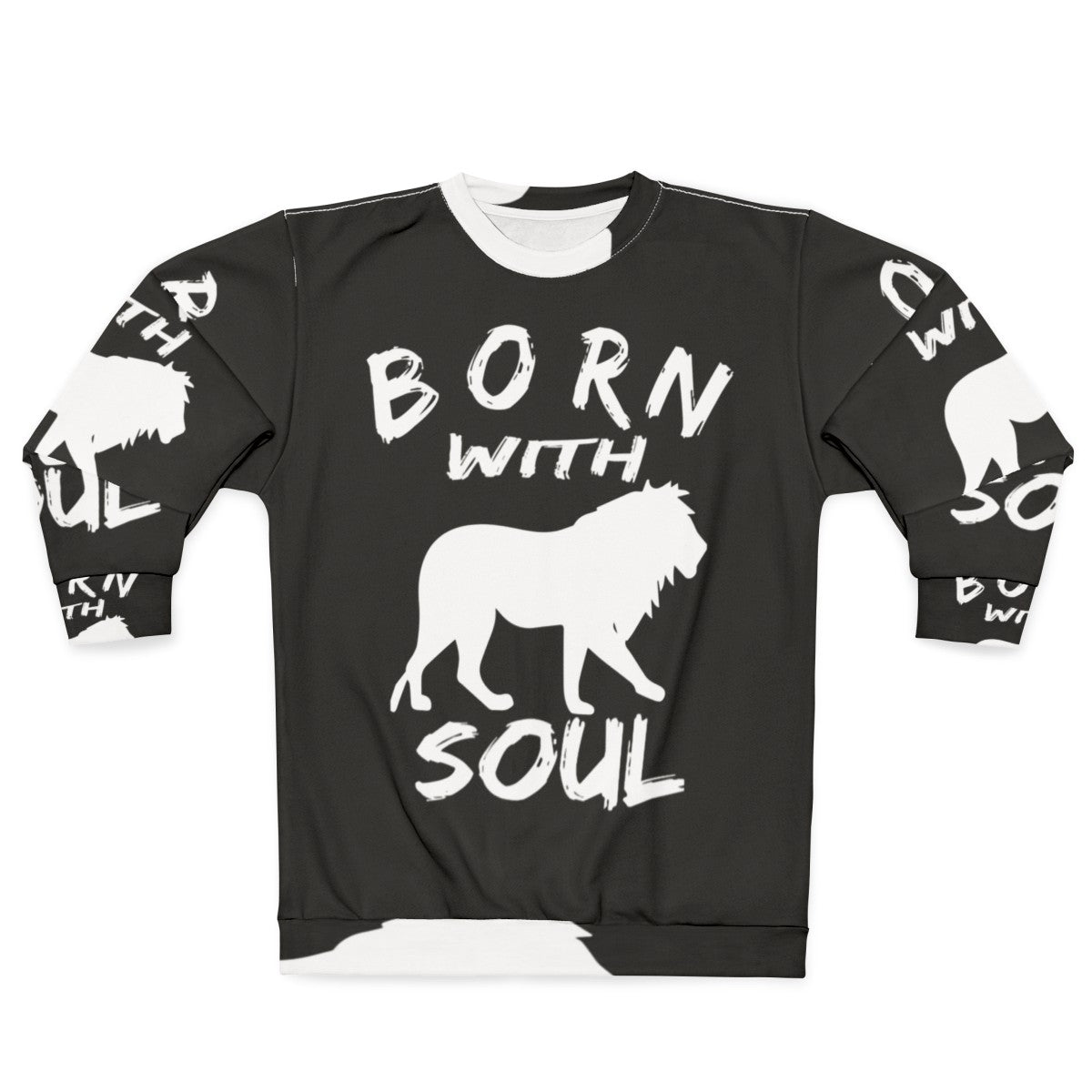 Born With Lion Soul Graphic Sweatshirt