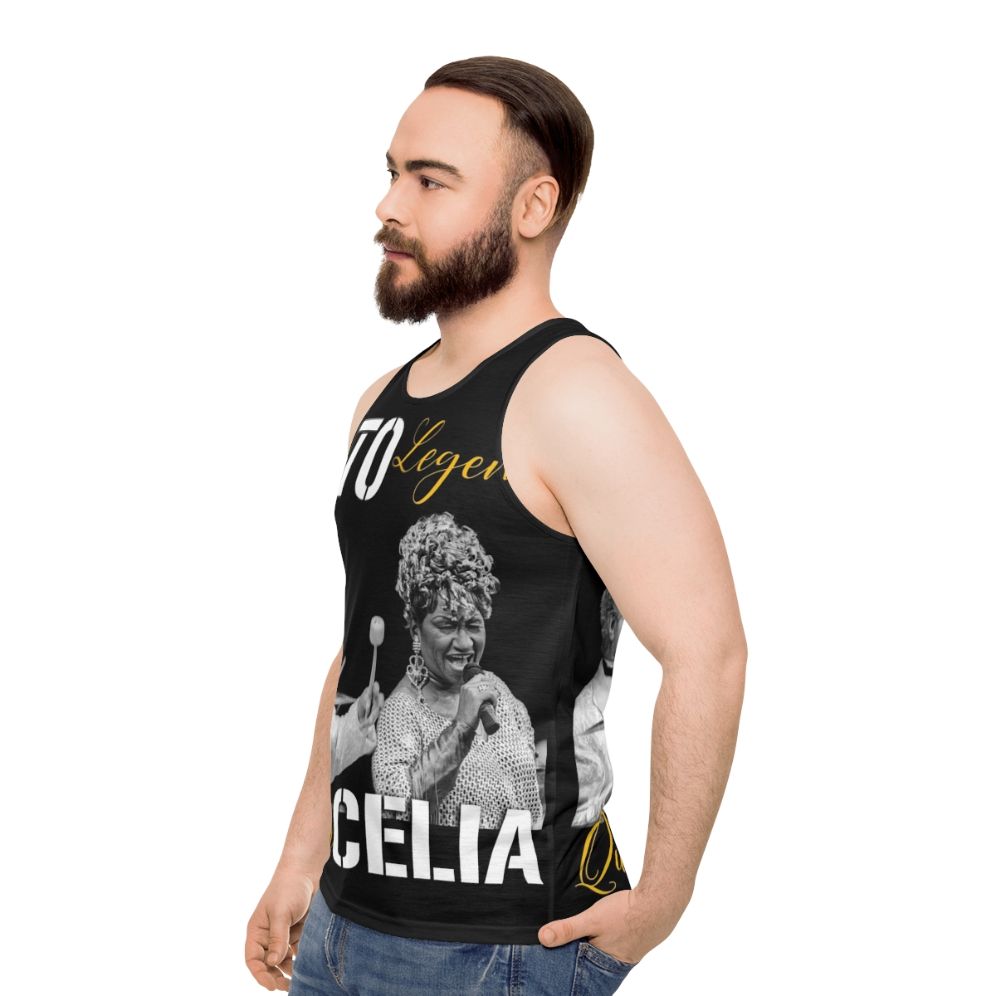 Celia Cruz and Tito Puente Unisex Tank Top - men side