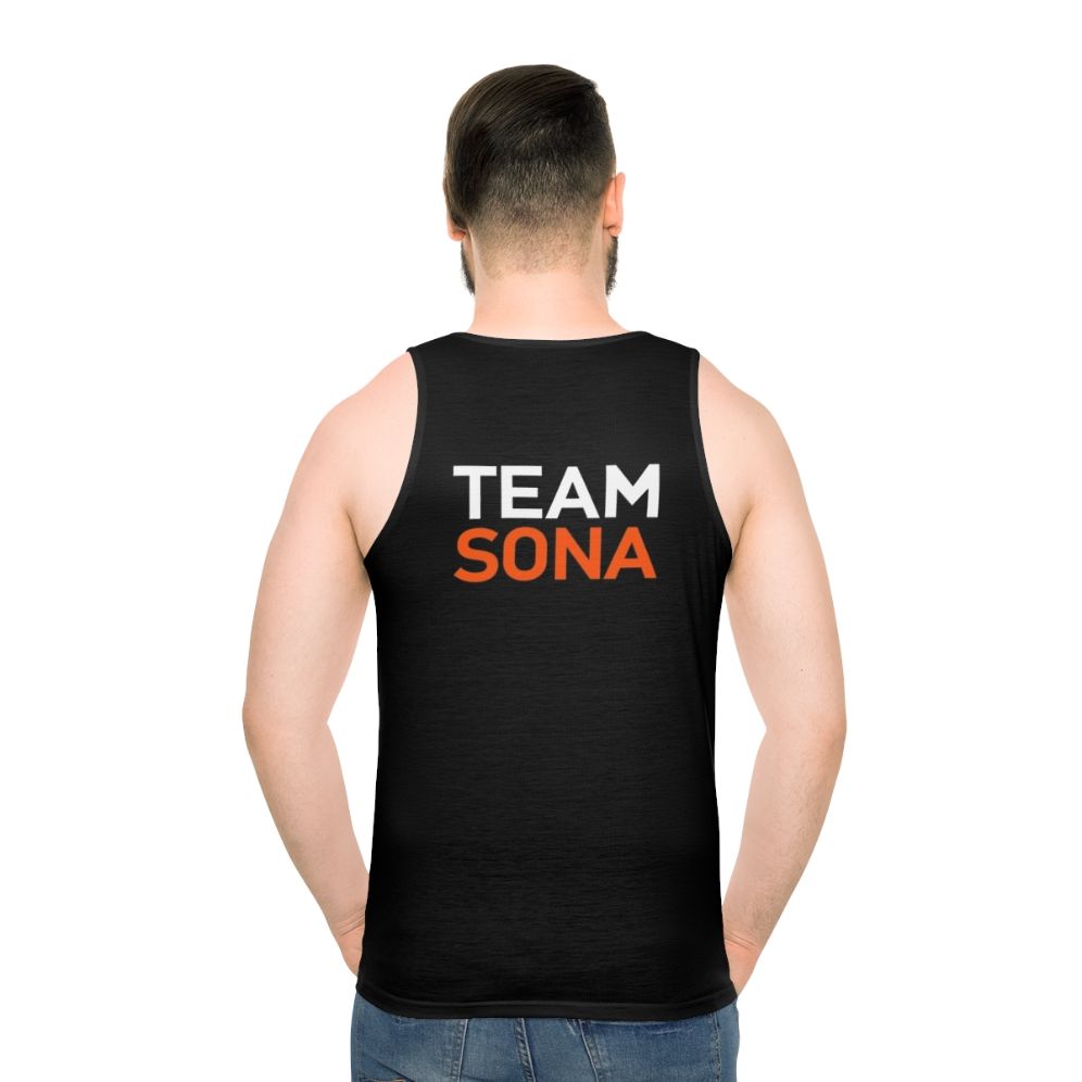 Team Sona Movsesian Unisex Tank Top for Conan O'Brien comedy fans - men back