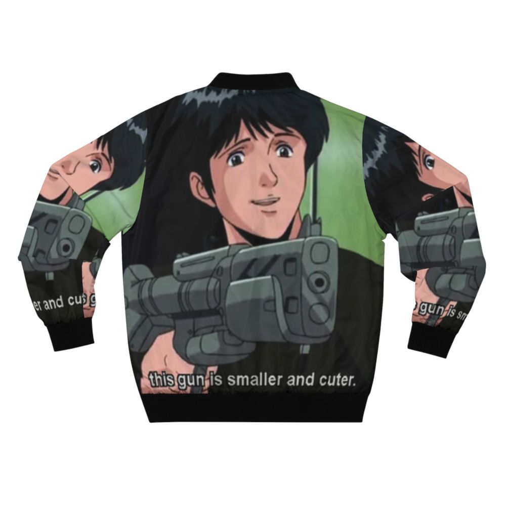 Gun-themed bomber jacket featuring design inspired by the anime series "Legend of the Galactic Heroes" - Back