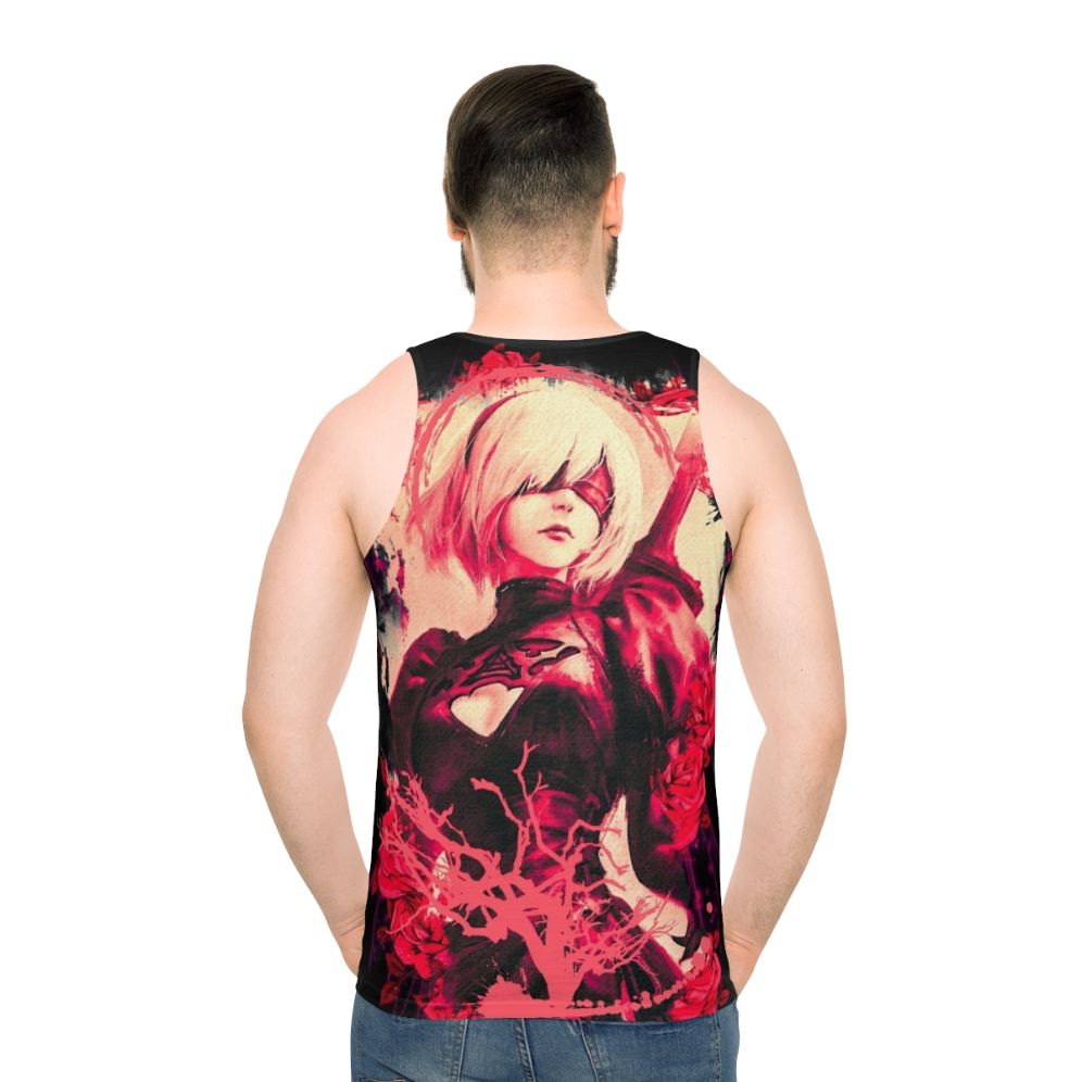 2B Nier Automata Anime Girl Unisex Tank Top - men back