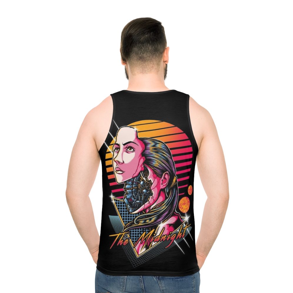 Midnight Unisex Sci-Fi Tank Top - men back