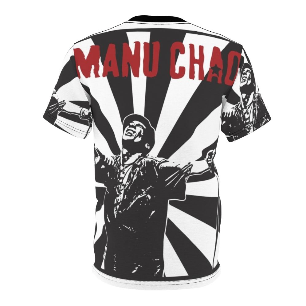 Manu Chao inspired music t-shirt featuring reggae and rock and roll design - Back