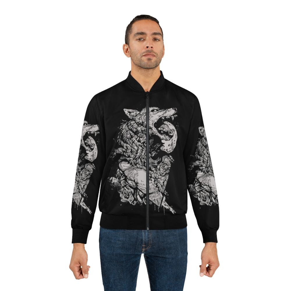 Werewolf bomber jacket with ink and tattoo design - Lifestyle