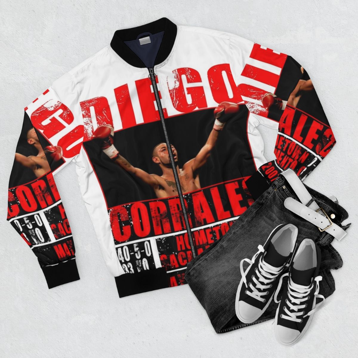 Diego 'Chico' Corrales Boxer Bomber Jacket - Flat lay