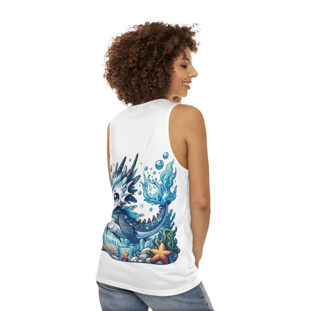 Mythical dragon fish unisex tank top - women back