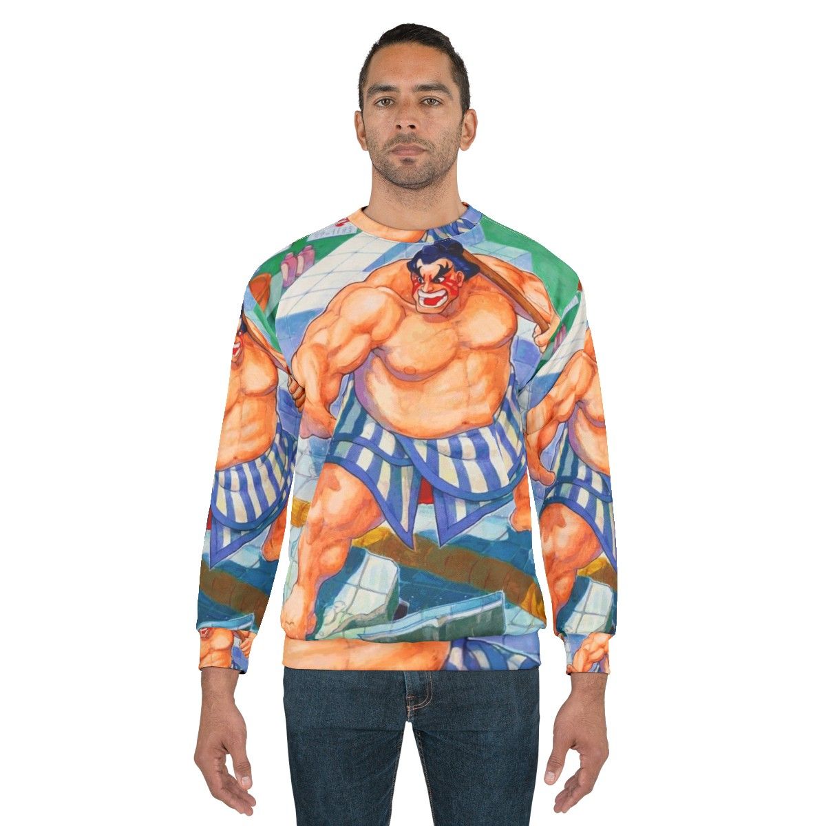 Retro E Honda Street Fighter Sweatshirt - men