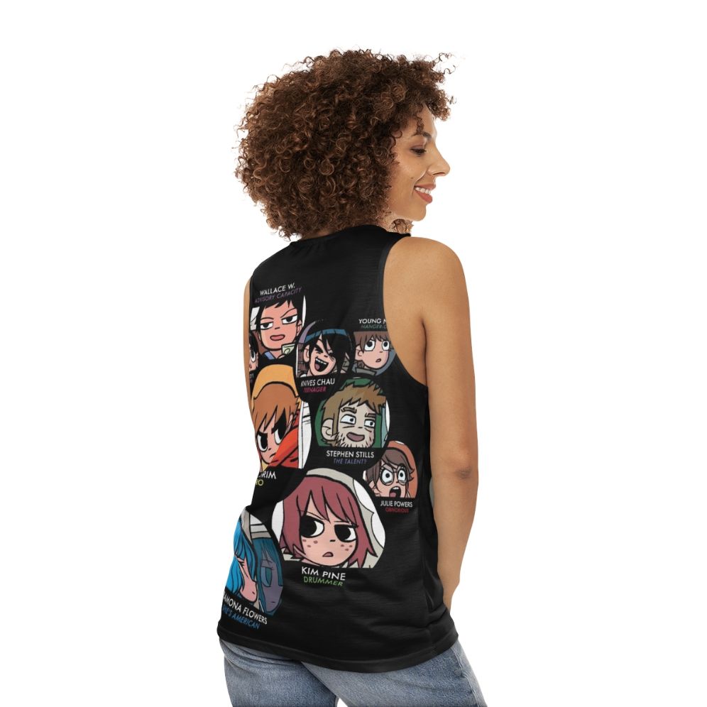 Scott Pilgrim Characters Unisex Tank Top - women back