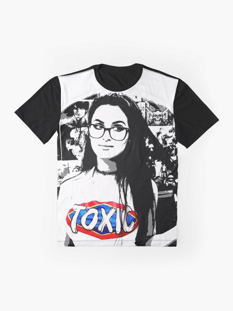 SSSniperWolf Graphic T-Shirt, featuring the popular YouTube gamer and streamer - Flat lay