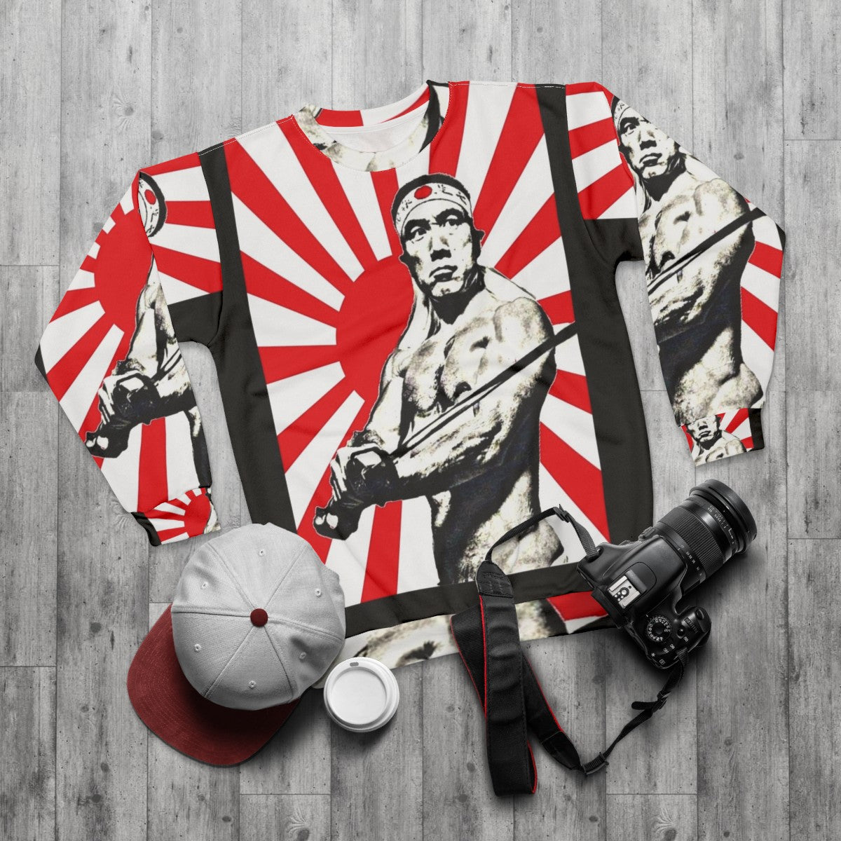 Yukio Mishima Tatenokai Sweatshirt - flat lay