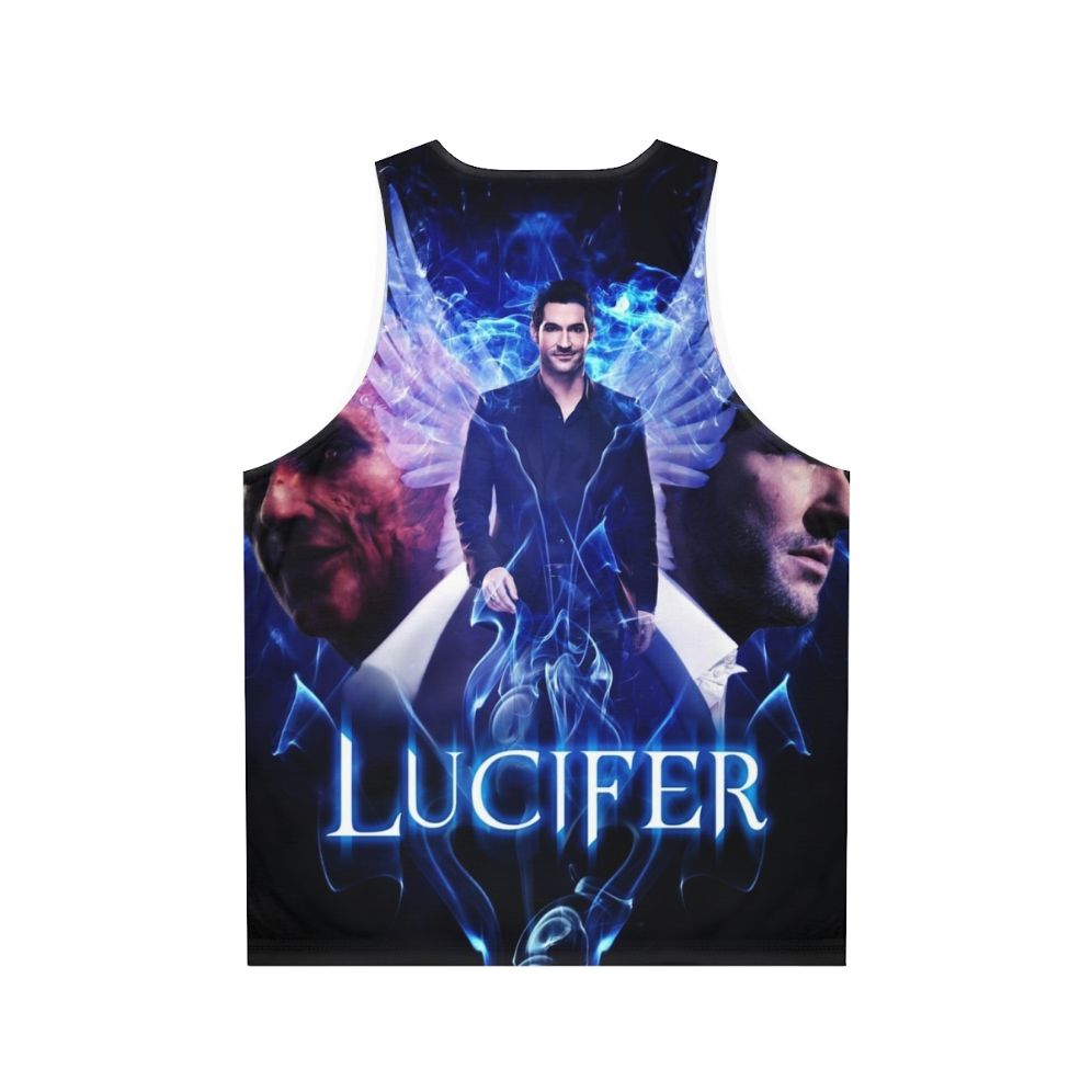 Lucifer Morningstar devil vs angel unisex tank top - Back