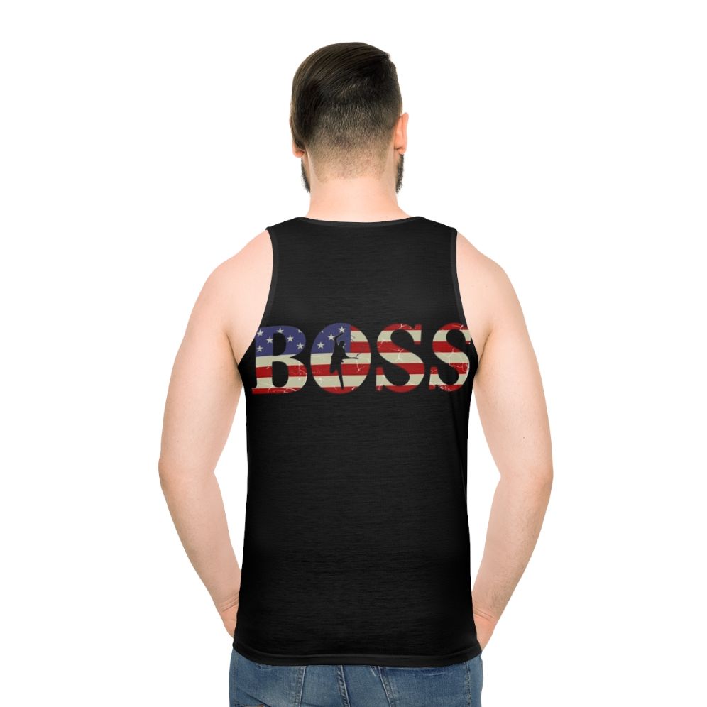 Bruce Springsteen American Flag Unisex Tank Top - men back