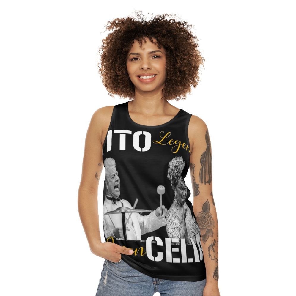 Celia Cruz and Tito Puente Unisex Tank Top - women