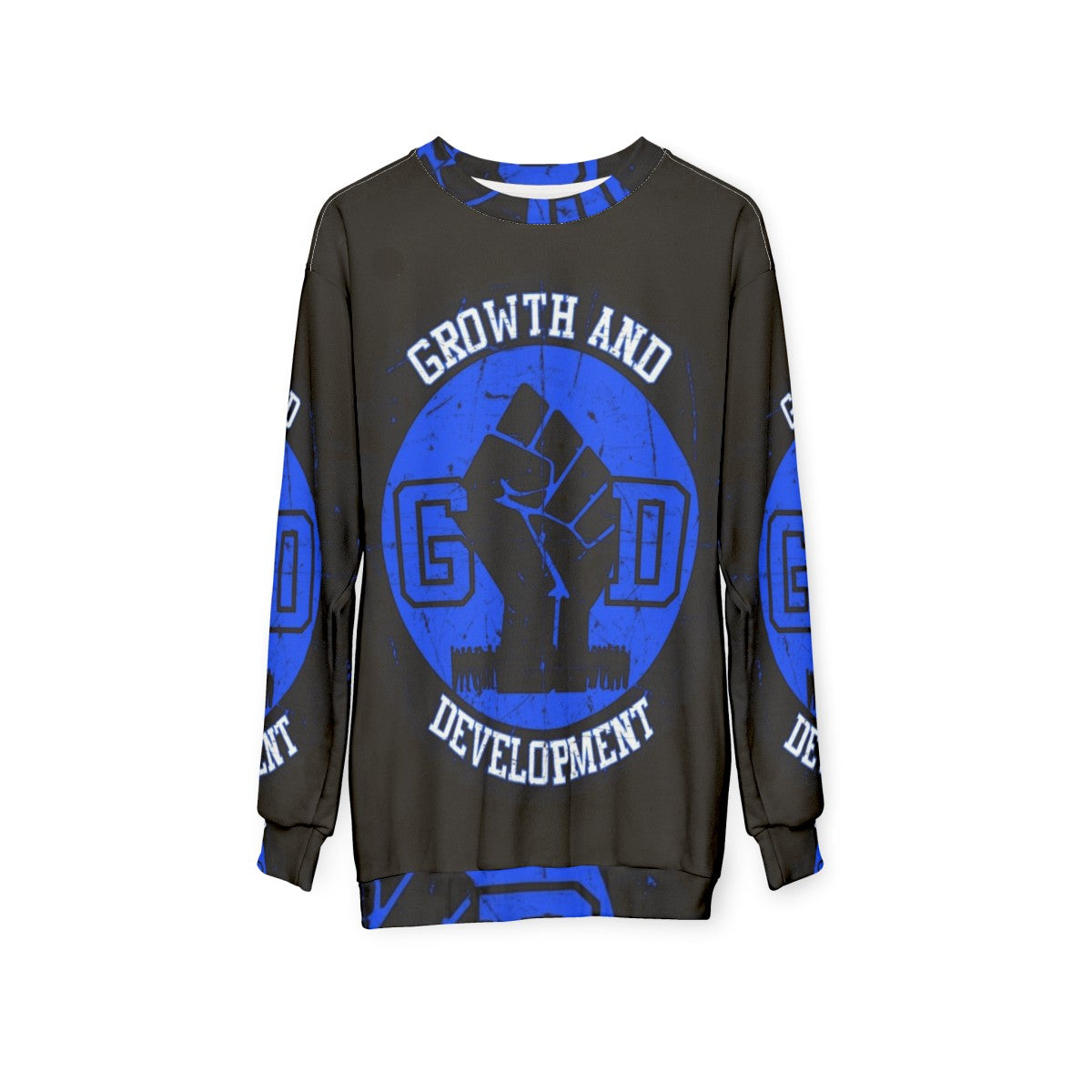 GD Sweatshirt with Black Culture and Urban Streetwear Design - hanging