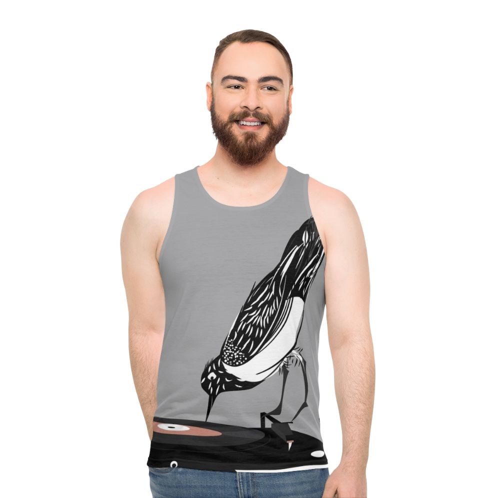 Dj Magpie Unisex Music Disc Vinyl Record Tank Top - men