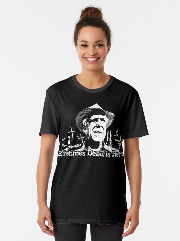 Pet Sematary Jud Crandall Graphic T-Shirt, Stephen King Horror Movie Merchandise - Women