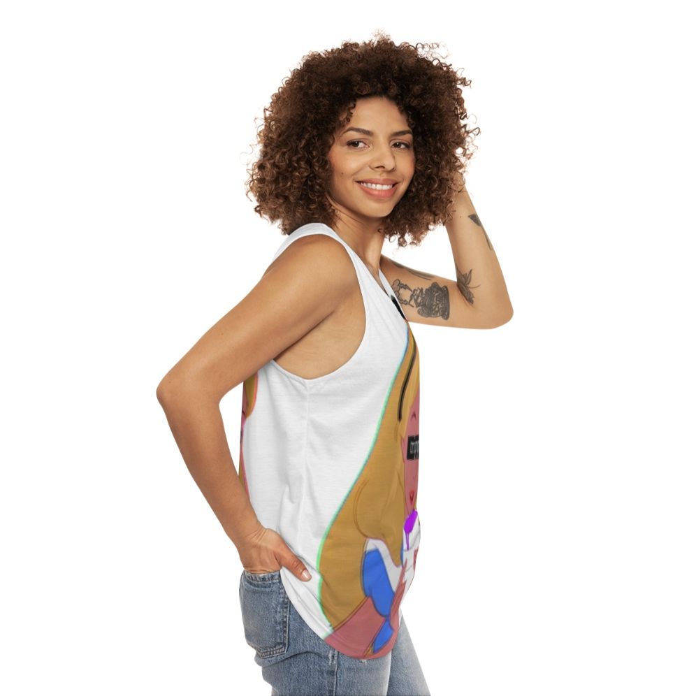 Trippy Alice in Wonderland inspired unisex tank top - women side