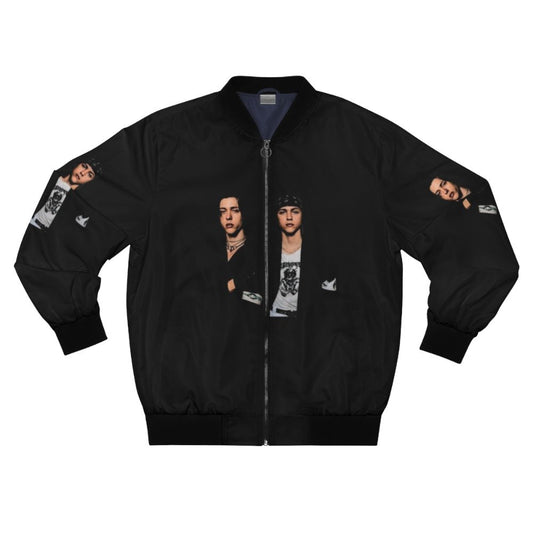 The Garden Band Bomber Jacket featuring the band members and their music style