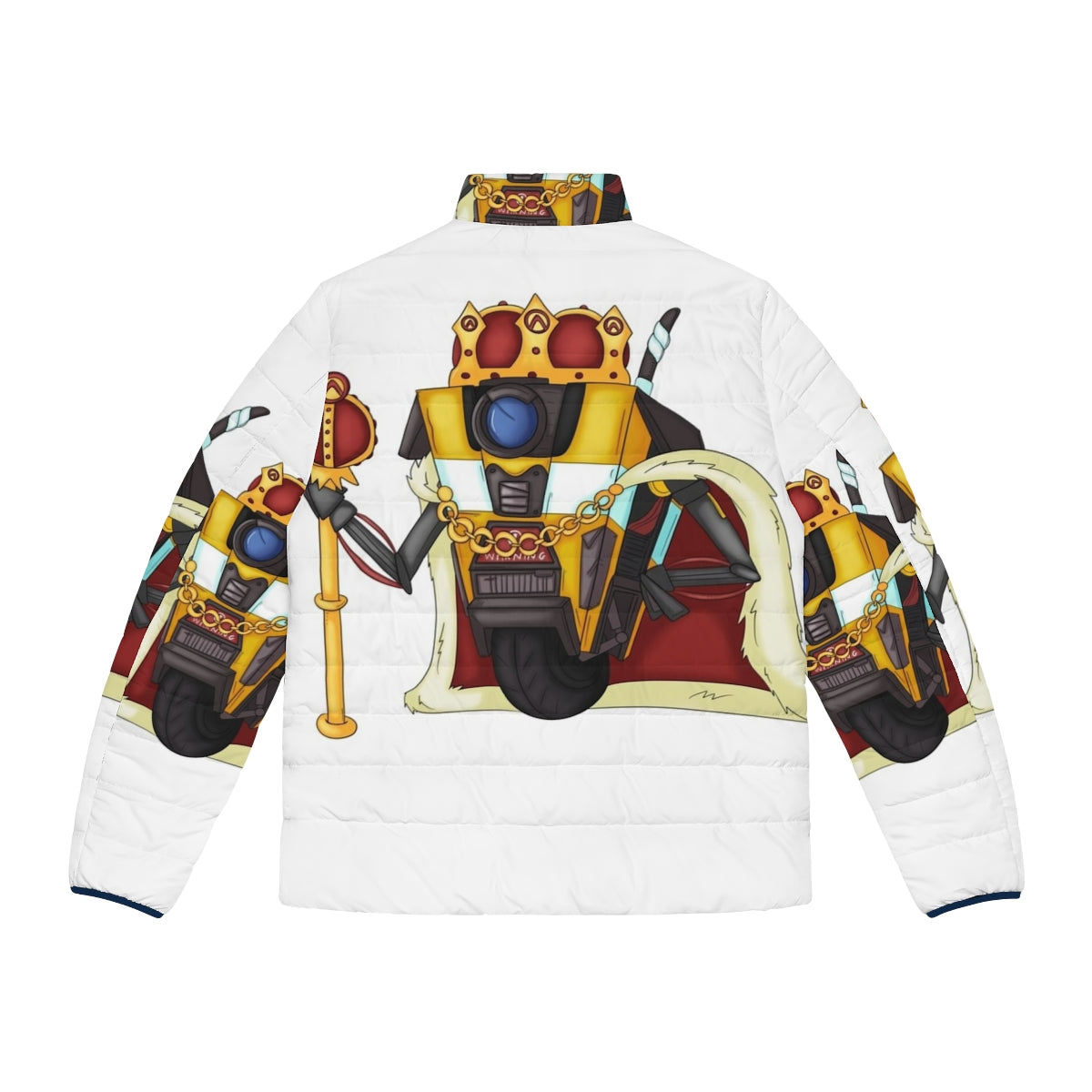 Borderlands Claptrap Puffer Jacket - Officially Licensed Borderlands Merchandise - Back