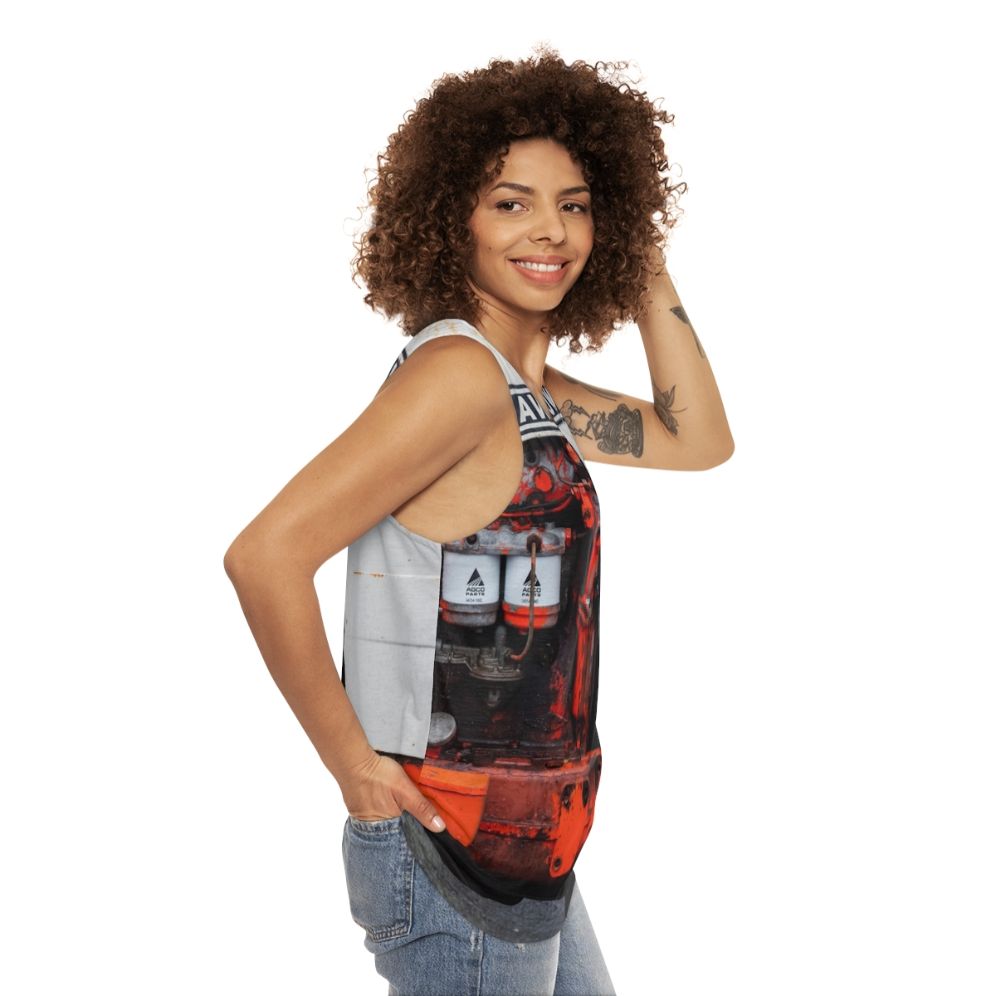 Vintage David Brown 885 tractor unisex tank top - women side