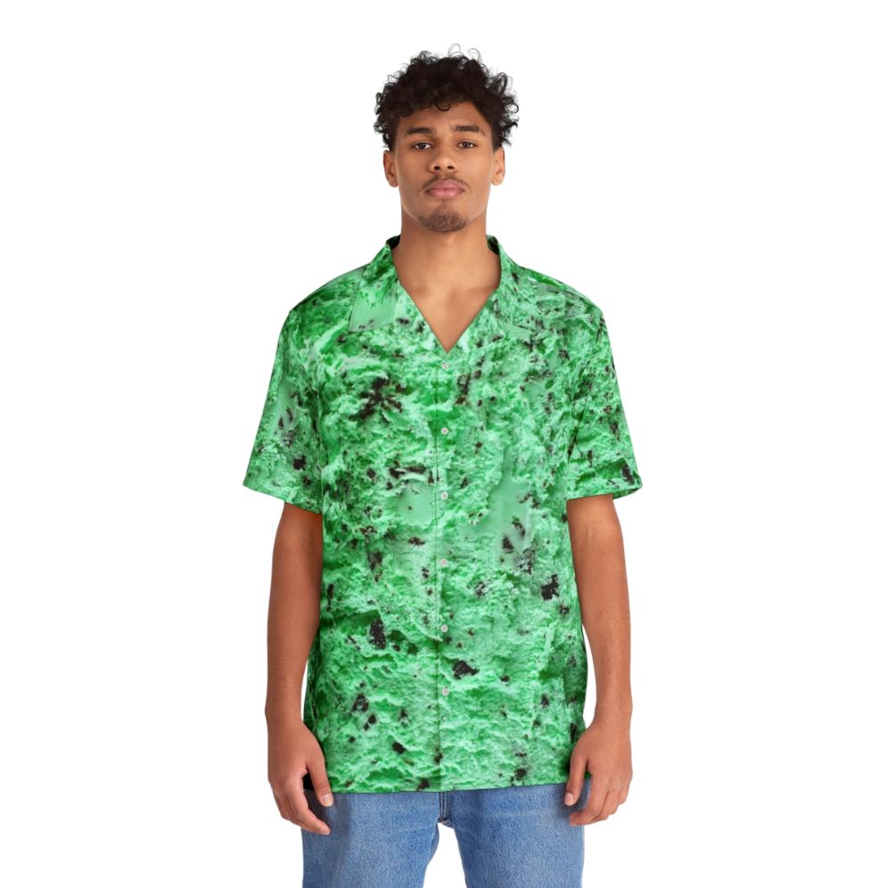 Mint chocolate chip ice cream Hawaiian shirt - People Front