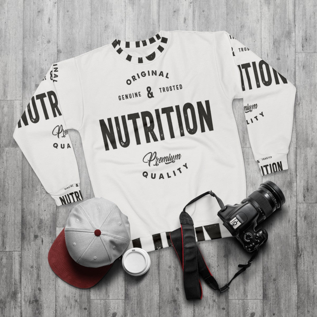 Nutrition Original Sweatshirt for Nutritionists, Dietitians and Health Professionals - flat lay