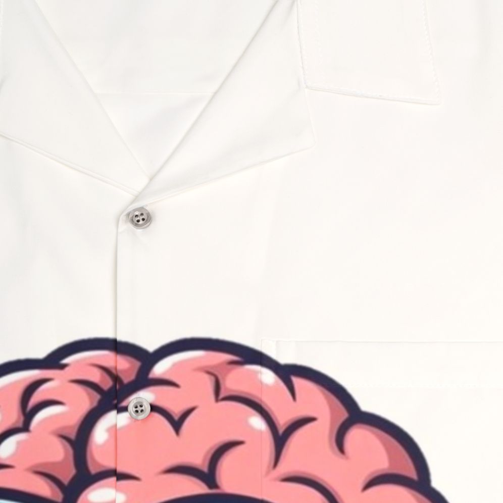 Brave Patient MRI Brain Superhero Hawaiian Shirt - Detail