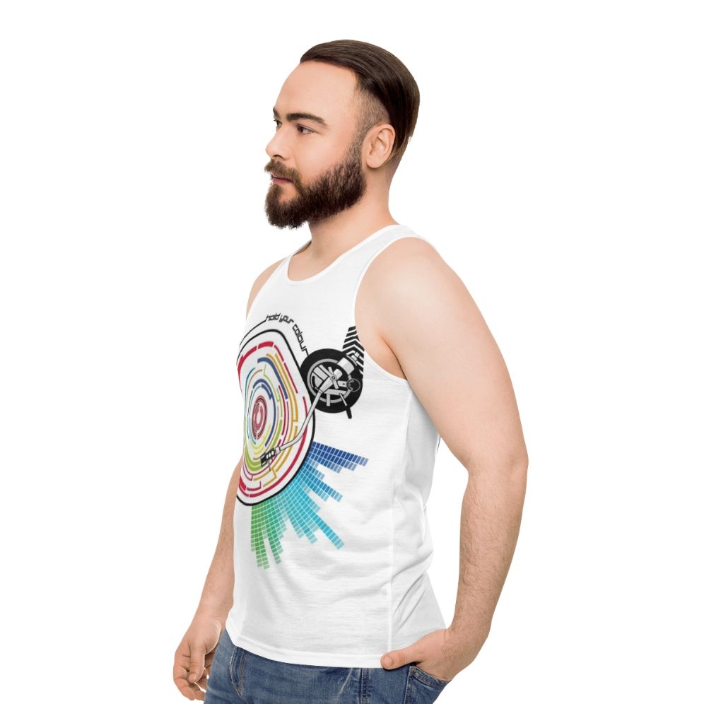 Pendulum vinyl music graphic unisex tank top - men side