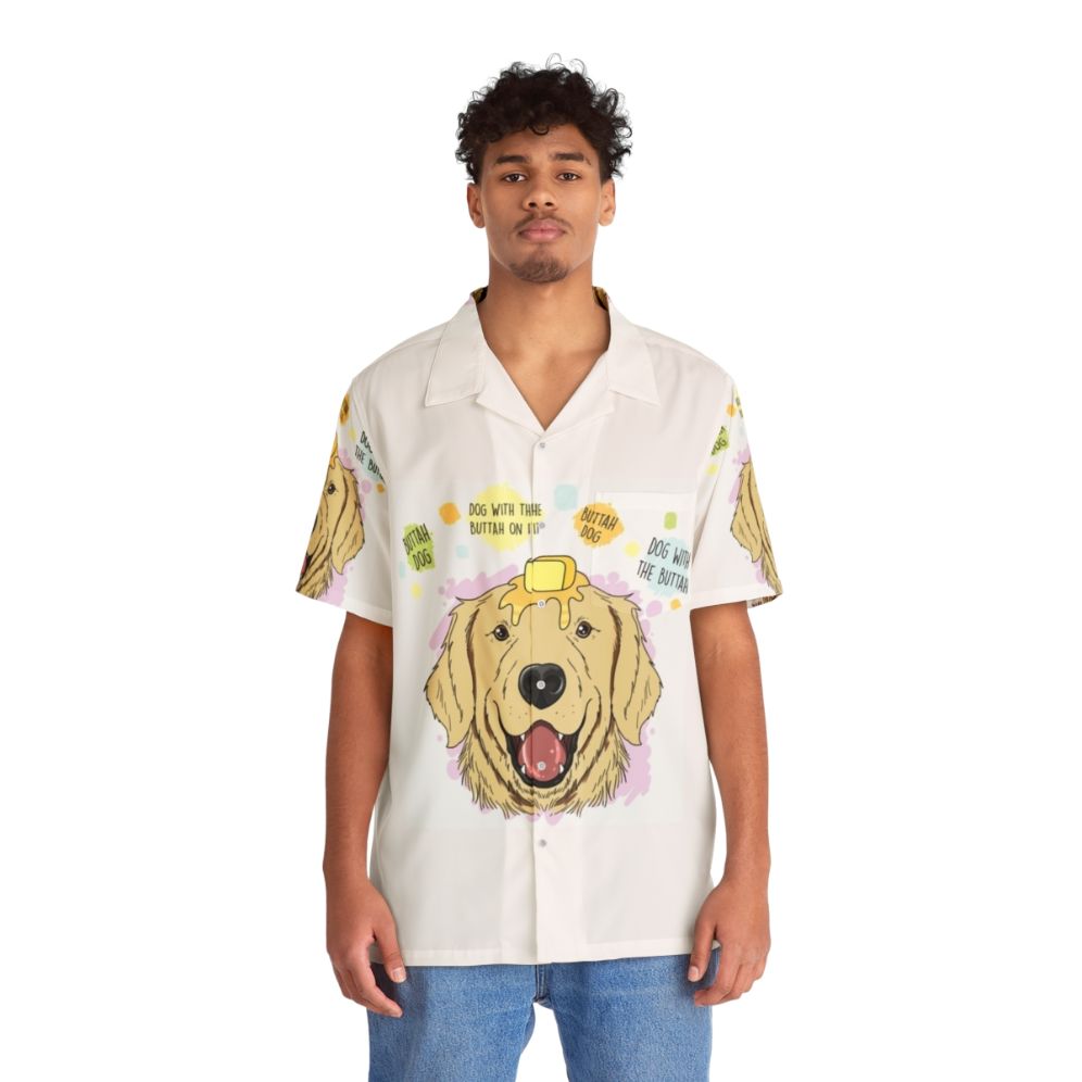 Butter Dog Hawaiian Shirt for Dogs - People Front