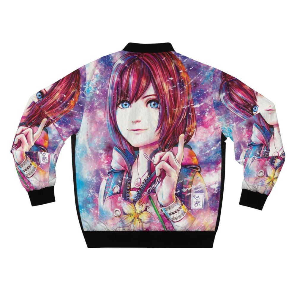 Kairi watercolor bomber jacket, featuring a Kingdom Hearts inspired design - Back