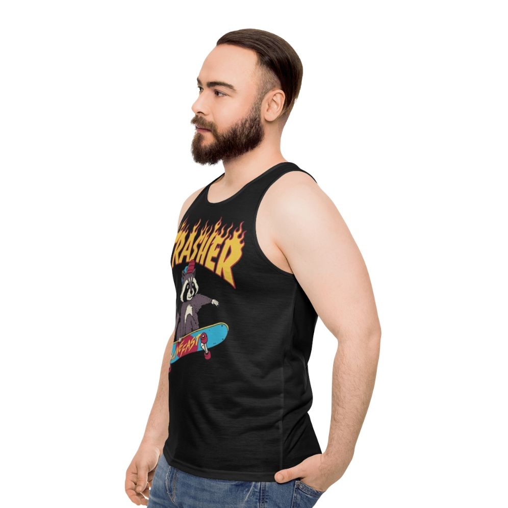 Trasher Unisex Retro Skateboarding Tank Top - men side