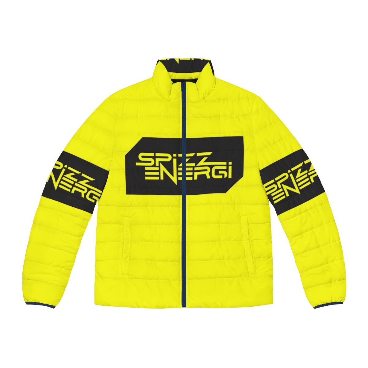 Spizzenergi Retro 80s Puffer Jacket featuring vintage punk and new wave design