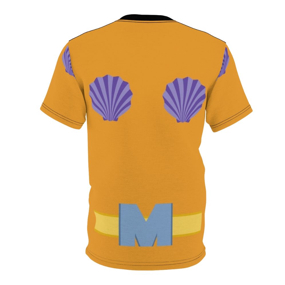 Mermaid Man inspired cartoon t-shirt design featuring the iconic Nickelodeon character from Spongebob Squarepants - Back