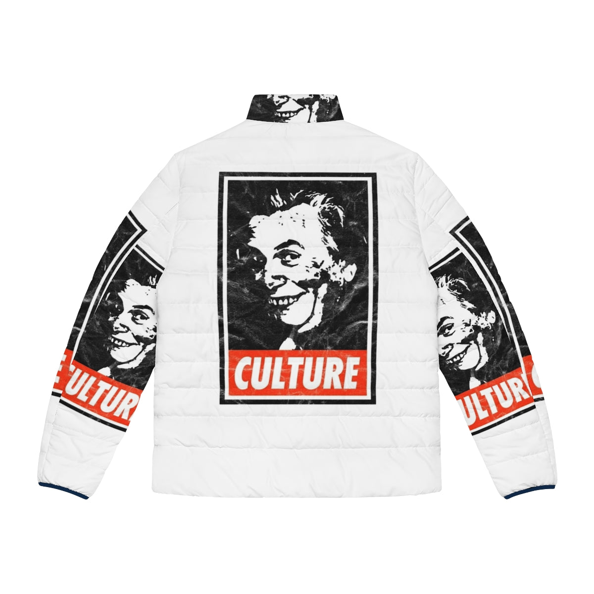 Sir Les Culture Distressed Look Puffer Jacket - A Vintage Fashion Icon - Back