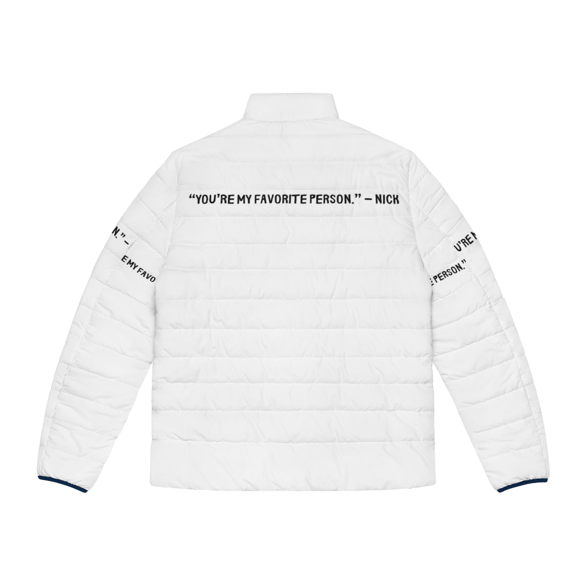 Heartstopper Gang Puffer Jacket featuring characters from the Netflix series - Back