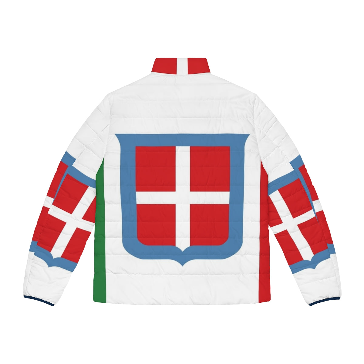 Puffer jacket featuring the historical flag of the Kingdom of Italy from 1861 - Back