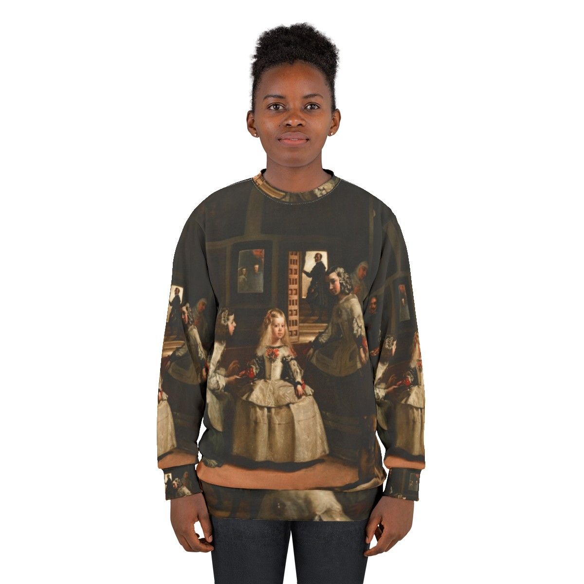 Las Meninas baroque painting reproduction on sweatshirt - women