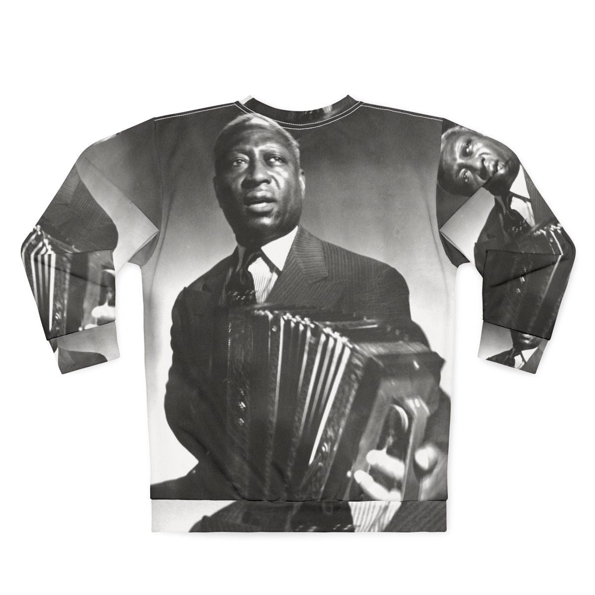 Leadbelly Sweatshirt with Vintage Blues Musician Graphic - Back