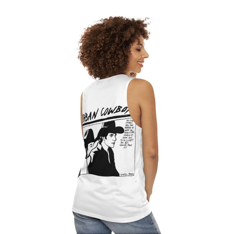 Western-inspired unisex tank top - women back