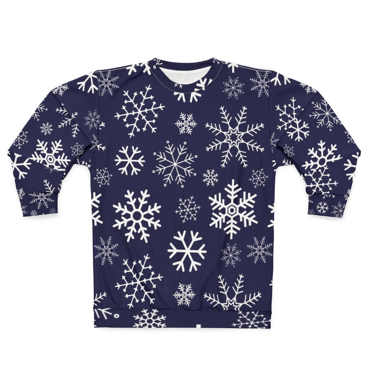 Blue Winter Snowflake Pattern Sweatshirt