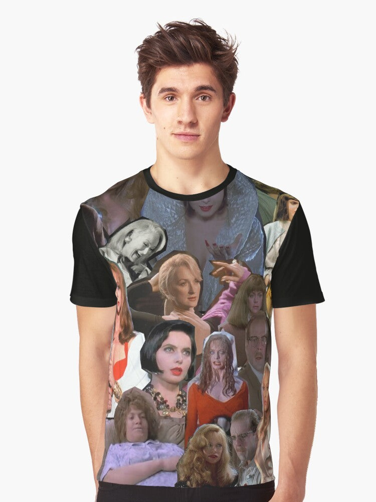 Graphic t-shirt featuring the iconic movie "Death Becomes Her" with Meryl Streep and Goldie Hawn - Men