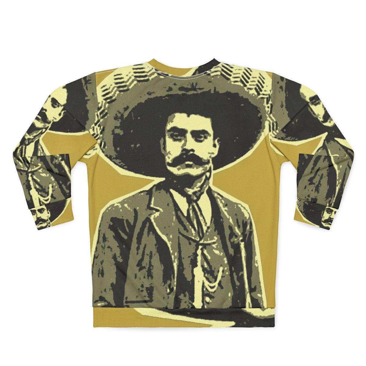 Emiliano Zapata Salazar Mexican Revolution Themed Sweatshirt - Back