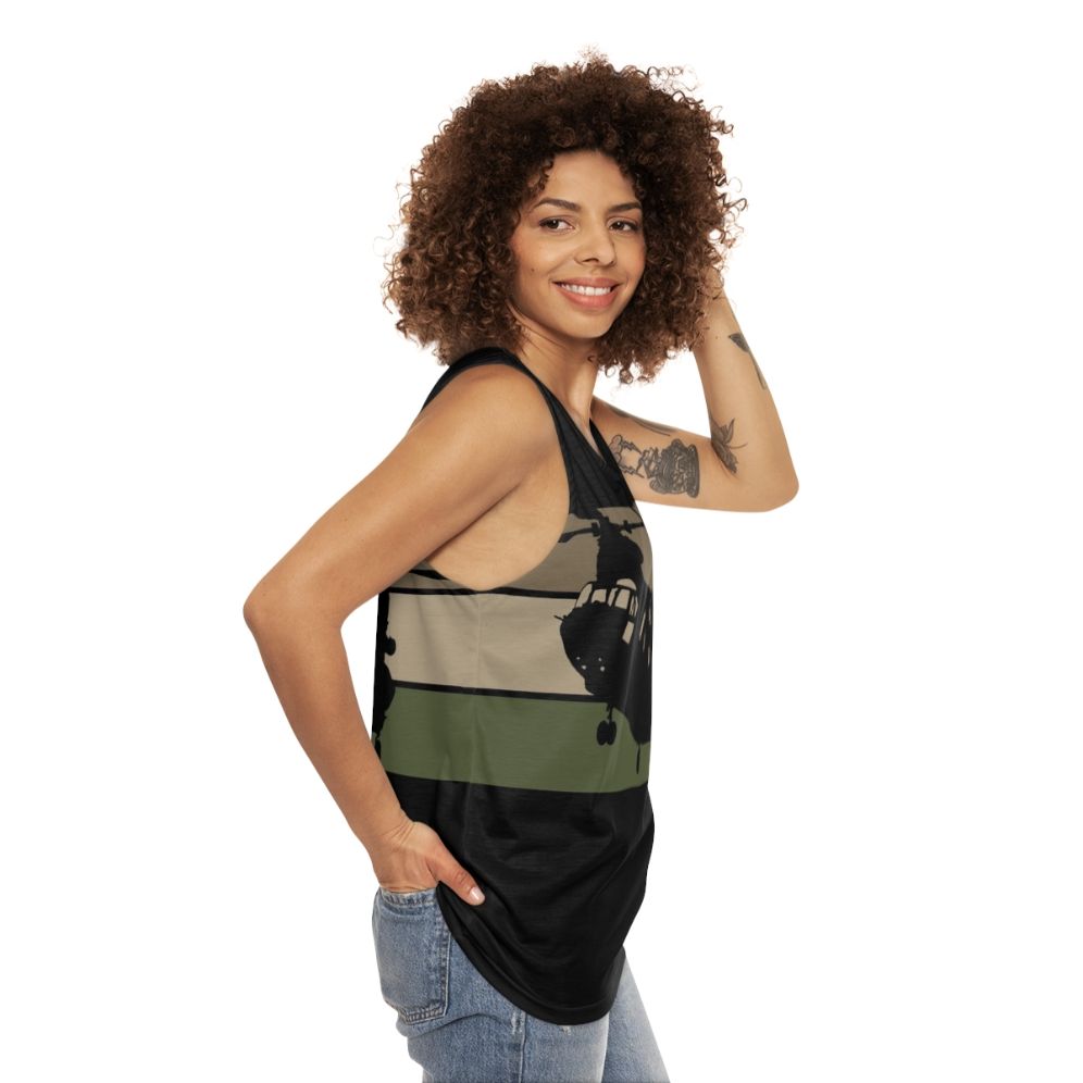 Unisex Chinook military tank top - women side