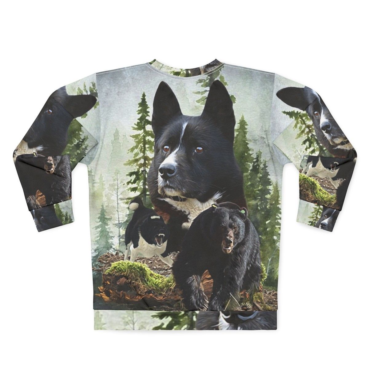 Karelian Bear Dog Hunting Sweatshirt - Back