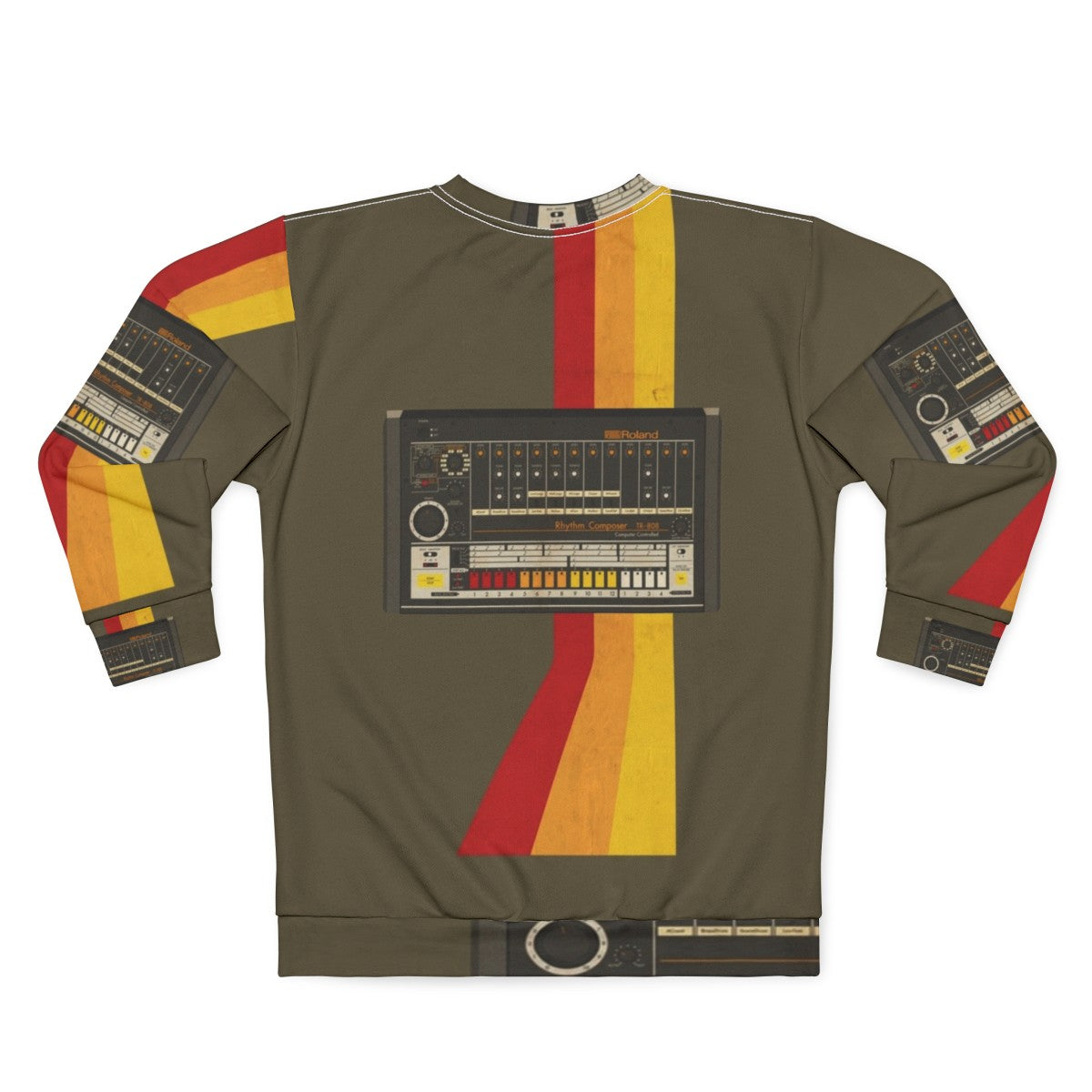 Retro TR-808 Drum Machine Sweatshirt - Back