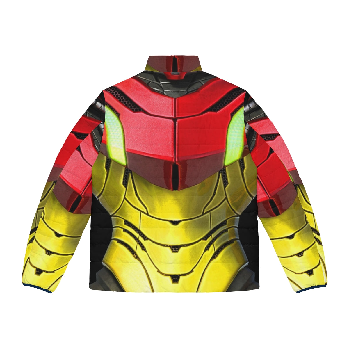 Samus Aran's Varia Suit Puffer Jacket - Metroid Inspired Cosplay Outerwear - Back