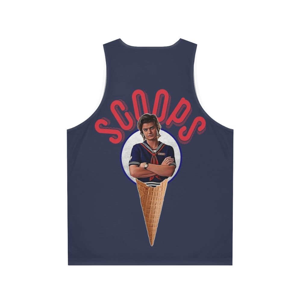 Unisex Stranger Things Scoops Ahoy Ice Cream Tank Top - Back