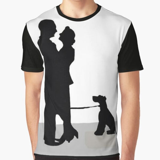 Silhouette of Nick and Nora Charles from the classic film "The Thin Man"