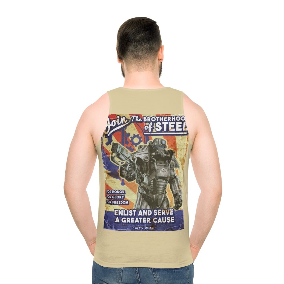 Brotherhood of Steel Unisex Tank Top - men back