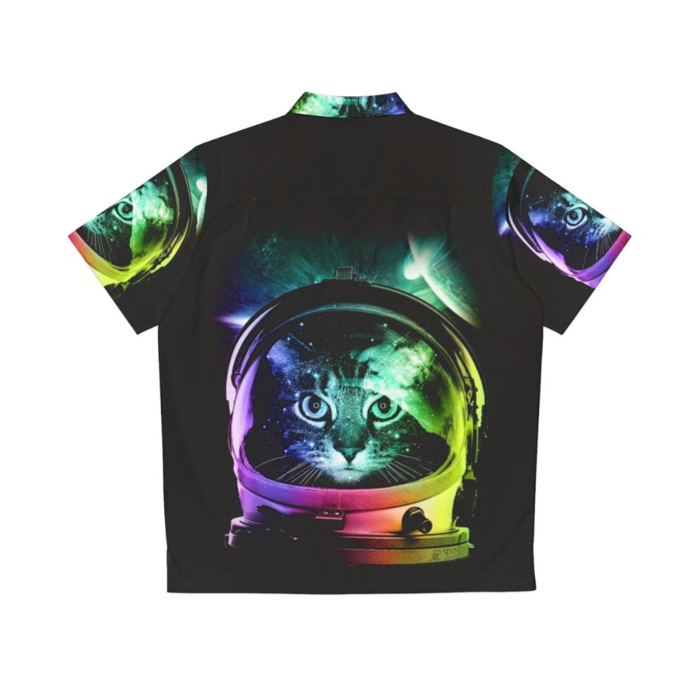 Intergalactic Astronaut Cat Hawaiian Shirt - Back